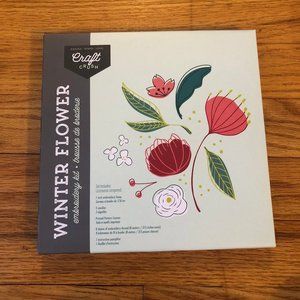 Craft Crush Embroidery Kit Winter Flowers